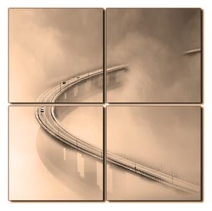 Slika na platnu - Most u magli - kvadrat 3275FE (60x60 cm)