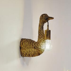 Lindby zidna lampa Nirvathia, noj, boja mesinga, metal, prigušiva, Zlato / mjed, Dnevni boravak/blagovaonica, Metal