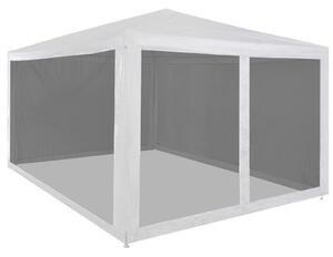 Šator za zabave s 4 mrežasta bočna zida 4 x 3 m - Bijela / 3 x 4 m