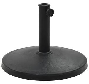 Stalak za suncobran od poliesterske smole okrugli 10 kg crni - Crna / N/A