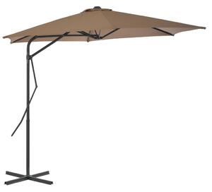 Vanjski suncobran s čeličnim stupom 300 cm smeđesivi - Tupe / N/A