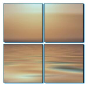 Slika na platnu - Mirno more na zalasku sunca - kvadrat 3280FE (60x60 cm)