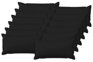 Presvlaka za jastuk 12 pcs HOUTEN Crna 40 x 80 cm Umjetni lan - Crna 40 x 80 cm 12