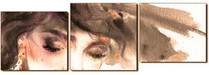 Slika na platnu - Ženski portret akvarel reprodukcija - panorama 5278FE (150x50 cm)