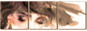 Slika na platnu - Ženski portret akvarel reprodukcija - panorama 5278FB (90x30 cm)