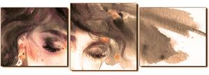 Slika na platnu - Ženski portret akvarel reprodukcija - panorama 5278FD (150x50 cm)