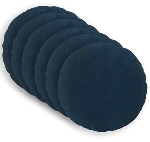 Presvlaka za jastuk 6 pcs HEERLEN Plava Ø 40 cm Mikrofibra Flis - Plava Ø 40 cm 6