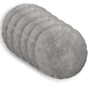 Presvlaka za jastuk 6 pcs HEERLEN Svjetlosiva Ø 30 cm - Svjetlosiva Ø 30 cm 6