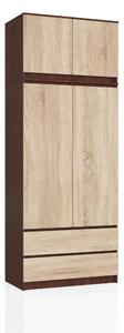 Zondo.hr Ormar za garderobu Sagan (wenge + hrast sonoma). Akcija -18%. 1128808