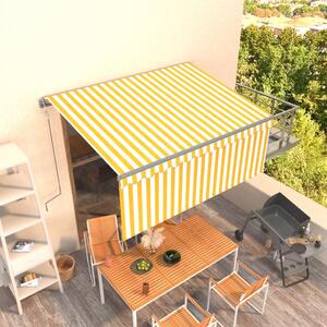 Automatska tenda na uvlačenje s roletom 3,5 x 2,5 m žuto-bijela - Žuta / 3.5 x 2.5 m