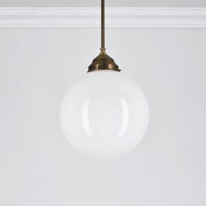 Berliner Messinglampen PS45 viseća lampa, nikl/opal, s jednom žaruljom, Ø 25 cm, E27, prigušiva, Metalik, Kuhinja, Mjed
