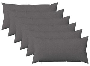 Presvlaka za jastuk 6 kom. HEERLEN Svjetlosiva 40 x 80 cm - Svjetlosiva 40 x 80 cm 6