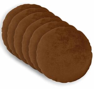 Presvlaka za jastuk 6 pcs HEERLEN Svijetlosmeđa Ø 30 cm Flanel - Svjetlosmeđa Ø 30 cm 6
