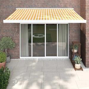 Tenda na uvlačenje žuto-bijela 3 x 2,5 m od tkanine i aluminija - Šarena / 3 x 2.5 m