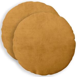 Presvlaka za jastuk 2 pcs HEERLEN Žuta Ø 30 cm Kord - Žuta Ø 30 cm 2