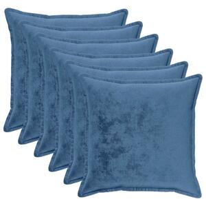 Presvlaka za jastuk 6 pcs HOUTEN Svjetloplava 55 x 55 cm Flanel - Svjetloplava 55 x 55 cm 6