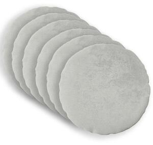 Presvlaka za jastuk 6 pcs HEERLEN Svjetlosiva Ø 30 cm Flanel - Svjetlosiva Ø 30 cm 6