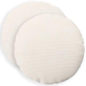 Presvlaka za jastuk 2 pcs HEERLEN Krem Ø 30 cm Kord - Krem Ø 30 cm 2