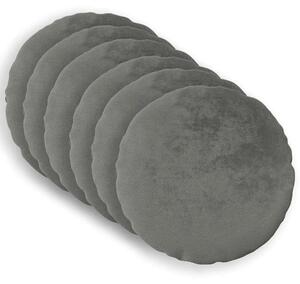 Presvlaka za jastuk 6 pcs HEERLEN Tamnosiva Ø 30 cm Flanel - Tamnosiva Ø 30 cm 6