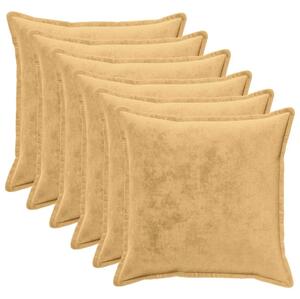 Presvlaka za jastuk 6 pcs HOUTEN Sivosmeđa 55 x 55 cm Flanel - Sivosmeđa 55 x 55 cm 6