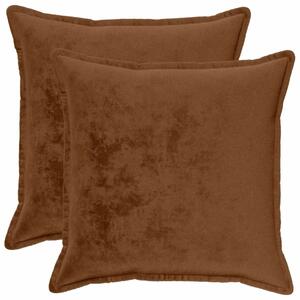 Presvlaka za jastuk 2 pcs HOUTEN Svijetlosmeđa 60 x 60 cm - Svjetlosmeđa 60 x 60 cm 2