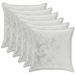 Presvlaka za jastuk 6 pcs HOUTEN Svjetlosiva 55 x 55 cm Flanel - Svjetlosiva 55 x 55 cm 6