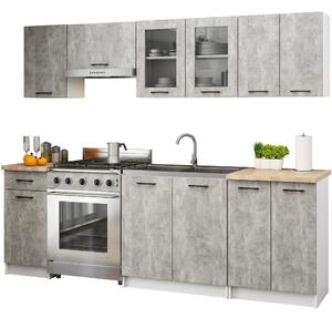 Zondo.hr Kuhinjski set 240 cm Ozara II B (beton). Akcija -15%. 1128870