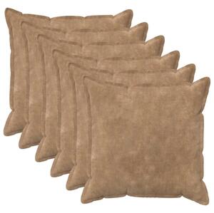 Presvlaka za jastuk 6 pcs HOUTEN Sivosmeđa 55 x 55 cm - Sivosmeđa 55 x 55 cm 6