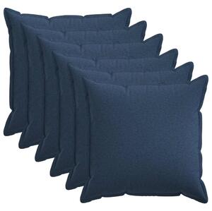 Presvlaka za jastuk 6 pcs HOUTEN Plava 60 x 60 cm Umjetni lan - Plava 60 x 60 cm 6
