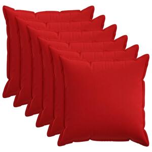 Presvlaka za jastuk 6 pcs HOUTEN Crvena 60 x 60 cm Umjetni lan - Crvena 60 x 60 cm 6