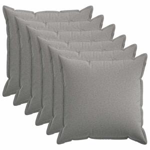 Presvlaka za jastuk 6 pcs HOUTEN Oblačnosiva 55 x 55 cm - Siva tkanina oblak 55 x 55 cm 6