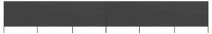 Vjetrobran sa 6 panela od tkanine 800 x 160 cm antracit - Antracitno siva / 800 x 160 cm