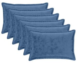 Presvlaka za jastuk 6 pcs HOUTEN Svjetloplava 50 x 80 cm Flanel - Svjetloplava 50 x 80 cm 6