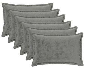 Presvlaka za jastuk 6 pcs HOUTEN Tamnosiva 50 x 80 cm Flanel - Tamnosiva 50 x 80 cm 6