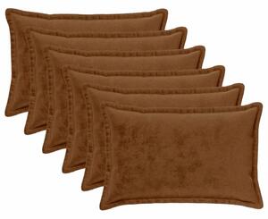 Presvlaka za jastuk 6 pcs HOUTEN Svijetlosmeđa 50 x 80 cm - Svjetlosmeđa 50 x 80 cm 6