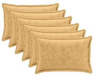Presvlaka za jastuk 6 pcs HOUTEN Sivosmeđa 50 x 80 cm Flanel - Sivosmeđa 50 x 80 cm 6