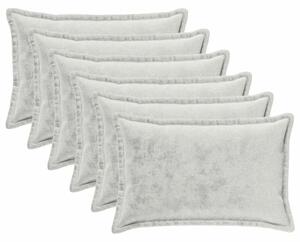 Presvlaka za jastuk 6 pcs HOUTEN Svjetlosiva 50 x 80 cm Flanel - Svjetlosiva 50 x 80 cm 6