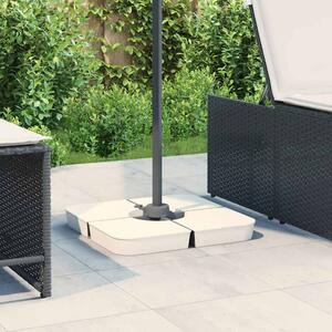 4-dijelni set suncobrana za križni suncobran 100 kg PP - Bijela / N/A