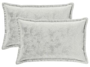 Presvlaka za jastuk 2 pcs HOUTEN Svjetlosiva 50 x 80 cm Flanel - Svjetlosiva 50 x 80 cm 2