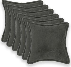 Presvlaka za jastuk 6 pcs HOUTEN Tamnosiva 40 x 40 cm Bouclé - Tamnosiva 40 x 40 cm 6