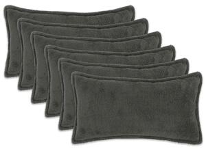 Presvlaka za jastuk 6 pcs HOUTEN Tamnosiva 40 x 80 cm Bouclé - Tamnosiva 40 x 80 cm 6