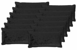 Presvlaka za jastuk 12 pcs HOUTEN Crna 40 x 80 cm Flanel - Crna 40 x 80 cm 12