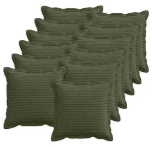 Presvlaka za jastuk 12 kom. HOUTEN Zelena 50 x 50 cm Kord - Zelena 50 x 50 cm 12