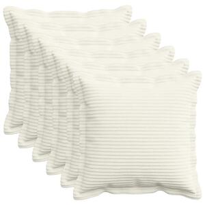 Presvlaka za jastuk 6 kom. HOUTEN Krem 35 x 35 cm Kord - Krem 35 x 35 cm 6