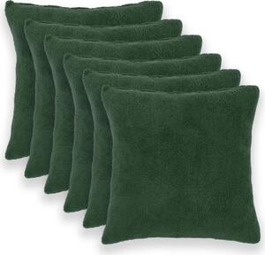 Presvlaka za jastuk 6 pcs HEERLEN Tamnozelena 60 x 60 cm Bouclé - Tamnozelena 60 x 60 cm 6