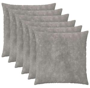 Presvlaka za jastuk 6 pcs HEERLEN Svjetlosiva 55 x 55 cm - Svjetlosiva 55 x 55 cm 6
