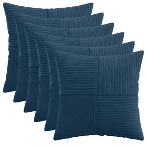 Presvlaka za jastuk 6 pcs ALMELO Mornarsko plava 35 x 35 cm - Modra 35 x 35 cm 6