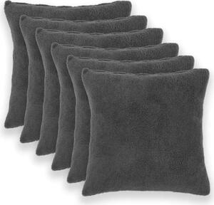 Presvlaka za jastuk 6 pcs HEERLEN Tamnosiva 70 x 70 cm Bouclé - Tamnosiva 70 x 70 cm 6