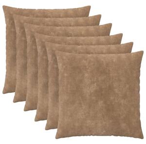 Presvlaka za jastuk 6 pcs HEERLEN Sivosmeđa 55 x 55 cm - Sivosmeđa 55 x 55 cm 6