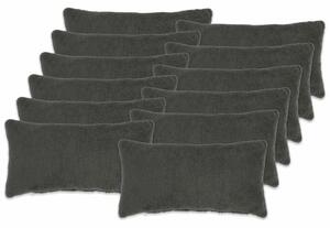 Presvlaka za jastuk 12 pcs HEERLEN Tamnosiva 40 x 80 cm Bouclé - Tamnosiva 40 x 80 cm 12
